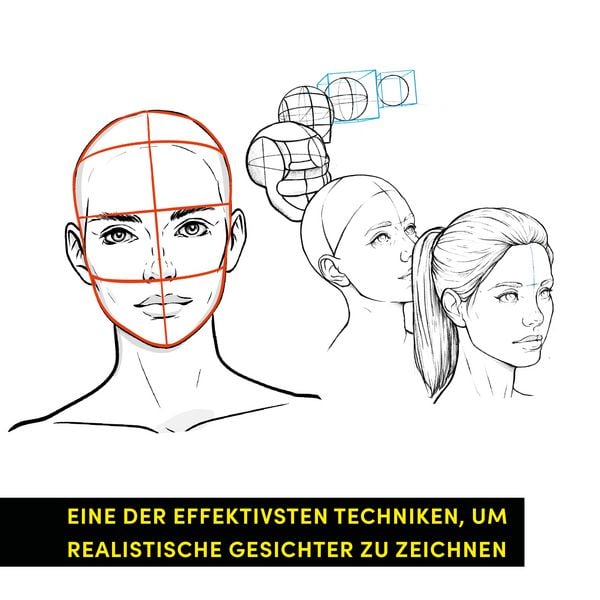 Produktbild: Die Kunst des Zeichnens. Die Loomis-Methode. Gesichter & K&ouml;pfe zeichnen