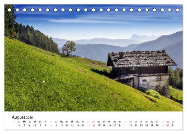 Produktbild: Bergbauernh&ouml;fe im Ultental (Tischkalender 2026 DIN A5 quer), CALVENDO Monatskalender