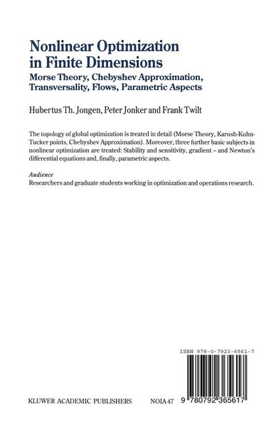 Produktbild: Nonlinear Optimization in Finite Dimensions