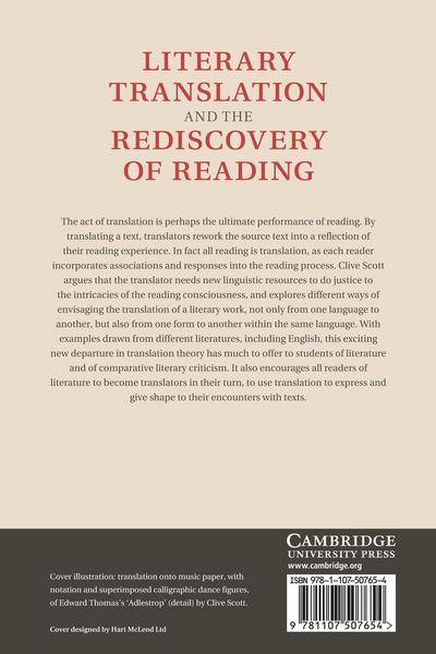 Produktbild: Literary Translation and the Rediscovery of Reading