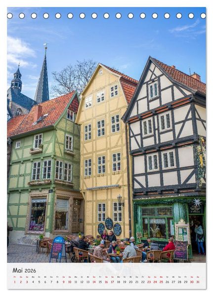Produktbild: Quedlinburg - Welterbestadt und Tor zum Harz (Tischkalender 2026 DIN A5 hoch), CALVENDO Monatskalender