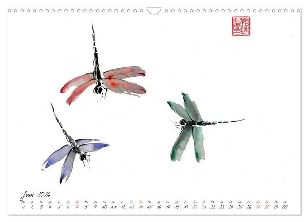 Produktbild: Asiatische Tuschmalerei (Wandkalender 2026 DIN A3 quer), CALVENDO Monatskalender