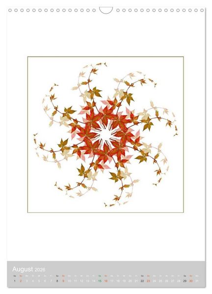 Produktbild: Pflanzen - Mandalas aus Bl&uuml;ten und Bl&auml;ttern (Wandkalender 2026 DIN A3 hoch), CALVENDO Monatskalender
