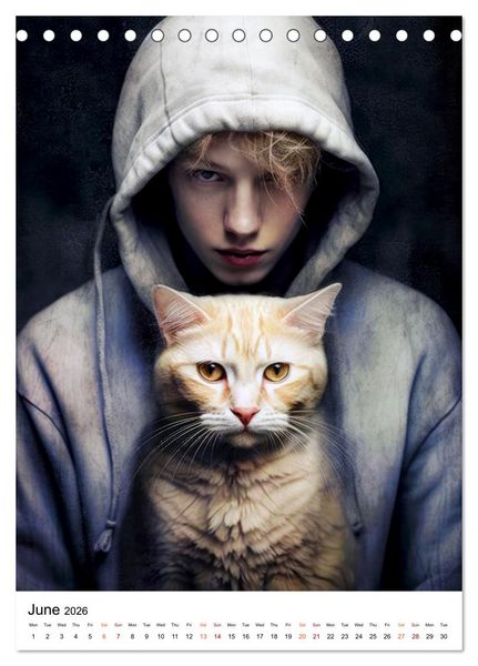 Produktbild: Meow and Forever (Desk Calendar 2026 DIN A5 portrait), CALVENDO 12 Month DeskCalendar