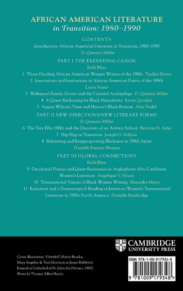 Produktbild: African American Literature in Transition, 1980-1990