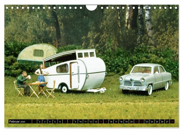 Produktbild: Miniaturwelten des Campings (Wandkalender 2026 DIN A4 quer), CALVENDO Monatskalender