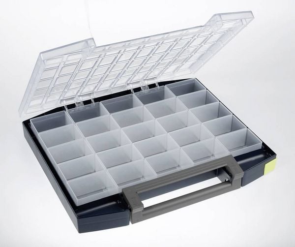 Produktbild: raaco Boxxser 55 5x10-25 Sortimentskoffer (B x H x T) 421 x 55 x 361 mm Anzahl F&auml;cher: 25 Inhalt 1 St.