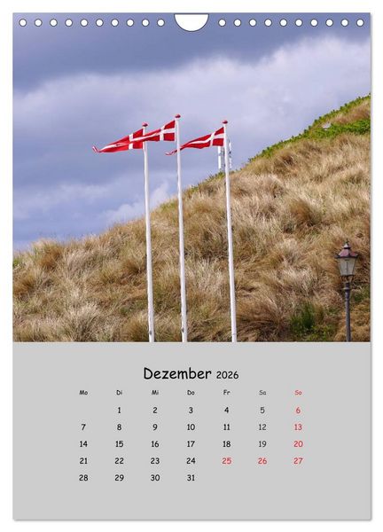 Produktbild: D&auml;nemarks Westk&uuml;ste 2026 (Wandkalender 2026 DIN A4 hoch), CALVENDO Monatskalender