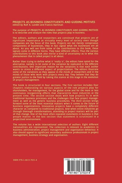 Produktbild: Projects as Business Constituents and Guiding Motives