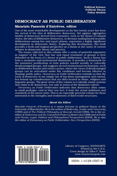 Produktbild: Democracy as Public Deliberation