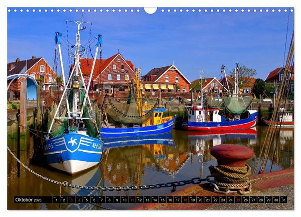 Produktbild: Neuharlingersiel - Ostfrieslands sch&ouml;nstes Hafenst&auml;dtchen (Wandkalender 2026 DIN A3 quer), CALVENDO Monatskalender