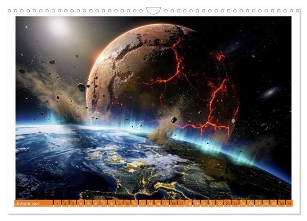 Produktbild: Planeten - Kollisionen (Wandkalender 2027 DIN A3 quer), CALVENDO Monatskalender