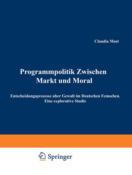 Programmpolitik Zwischen Markt und Moral
