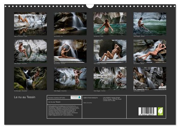 Produktbild: Le nu au Tessin (Calendrier mural 2026 DIN A3 vertical), CALVENDO calendrier mensuel