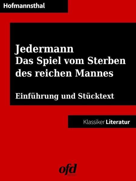 Produktbild: Jedermann. Das Spiel vom Sterben des reichen Mannes