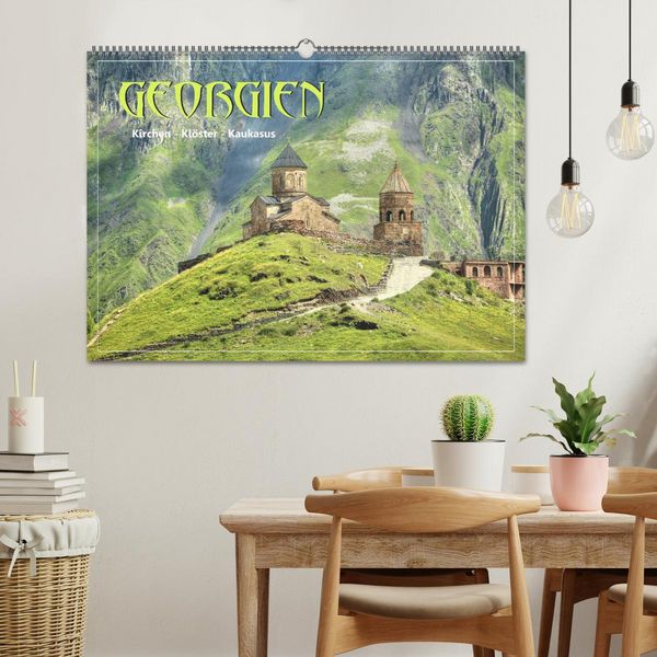 Produktbild: Georgien - Kirchen Kl&ouml;ster Kaukasus (Wandkalender 2026 DIN A2 quer), CALVENDO Monatskalender