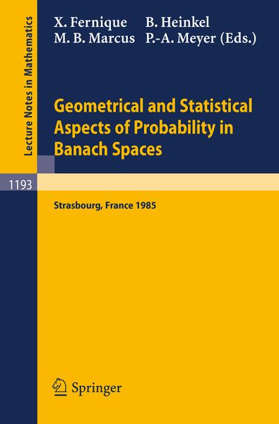 Produktbild: Geometrical and Statistical Aspects of Probability in Banach Spaces