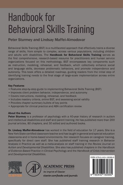 Produktbild: Handbook for Behavioral Skills Training