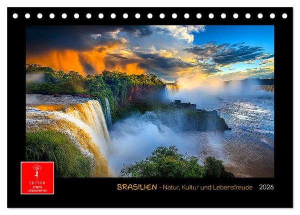 Produktbild: Brasilien - Natur, Kultur und Lebensfreude (Tischkalender 2026 DIN A5 quer), CALVENDO Monatskalender