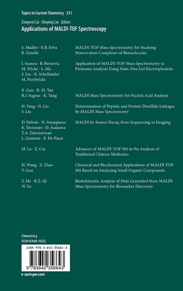 Produktbild: Applications of MALDI-TOF Spectroscopy