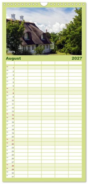 Produktbild: Familienplaner 2027 - Fan&oslash; - Himmel, Hav og mere mit 5 Spalten (Wandkalender, 21 x 45 cm) CALVENDO