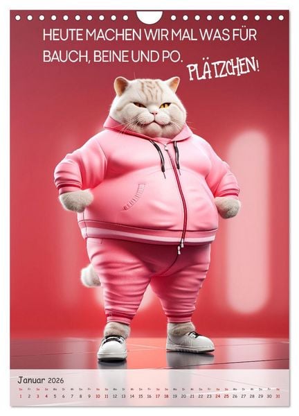 Produktbild: COOLE KATZEN Spr&uuml;cheklopfer (Wandkalender 2026 DIN A4 hoch), CALVENDO Monatskalender
