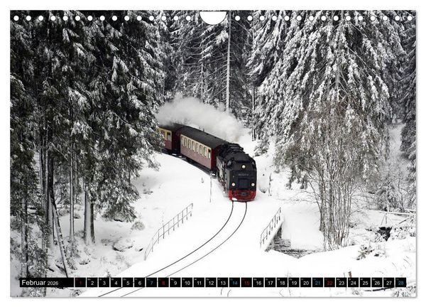Produktbild: Dampf am Brocken - Die Harzquerbahn (Wandkalender 2026 DIN A4 quer), CALVENDO Monatskalender