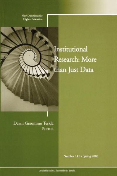 Produktbild: Terkla, D: Institutional Research: More Than Just Data