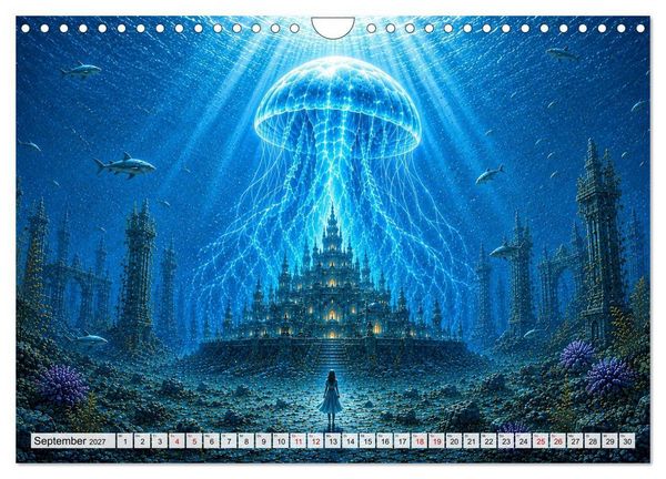 Produktbild: Versunkene Welten &ndash; Mystische Tiefen zwischen Traum und Ewigkeit (Wandkalender 2027 DIN A4 quer), CALVENDO Monatskalender