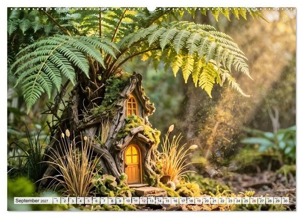 Produktbild: Where the Fairies Dwell - A year of hidden forest homes and gentle magic (High Quality Premium Wall Calendar 2027 DIN A2 landscape),CALVENDO 12 Month Wall Calendar