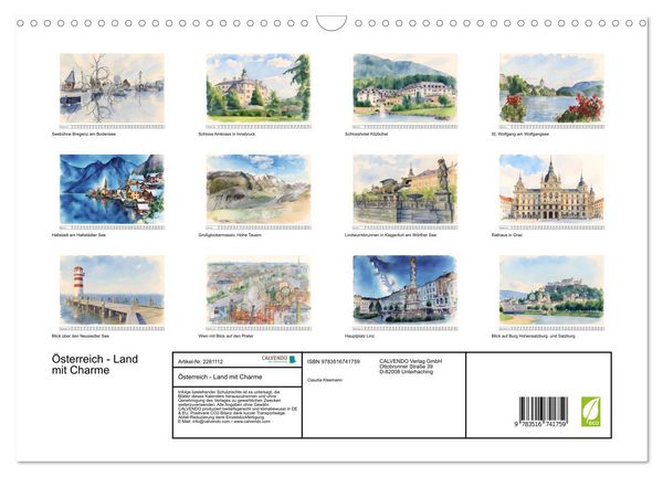 Produktbild: &Ouml;sterreich - Land mit Charme (Wandkalender 2026 DIN A3 quer), CALVENDO Monatskalender