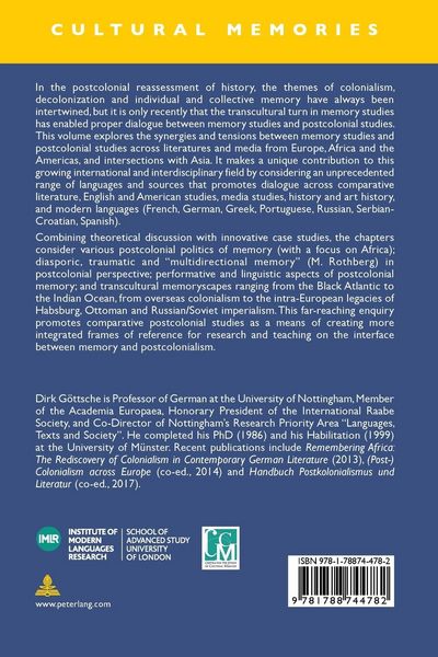 Produktbild: Memory and Postcolonial Studies