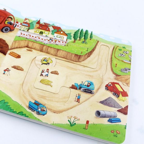 Produktbild: Meine Schiebebahn-Pappe (Soundbuch): Fahr mit auf der Baustelle