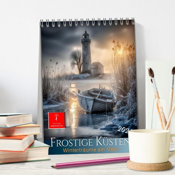 Produktbild: Frostige K&uuml;sten - Wintertr&auml;ume am Meer (Tischkalender 2026 DIN A5 hoch), CALVENDO Monatskalender