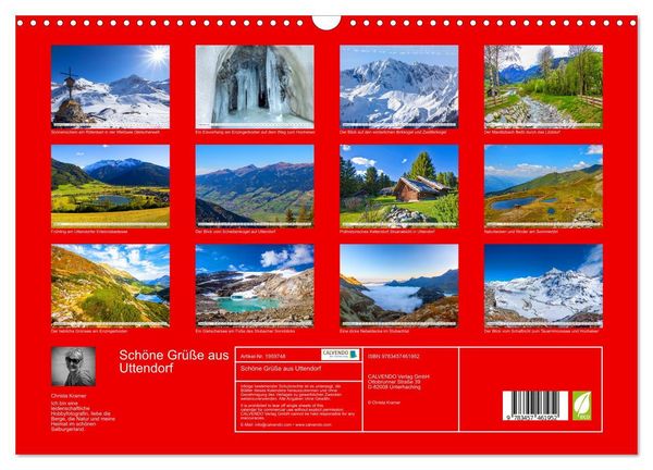 Produktbild: Sch&ouml;ne Gr&uuml;&szlig;e aus Uttendorf (Wandkalender 2026 DIN A3 quer), CALVENDO Monatskalender