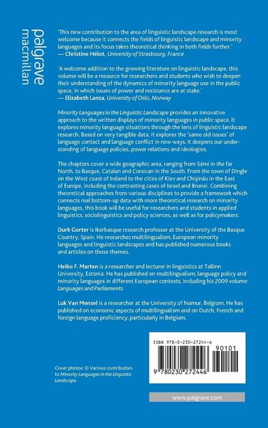 Produktbild: Minority Languages in the Linguistic Landscape