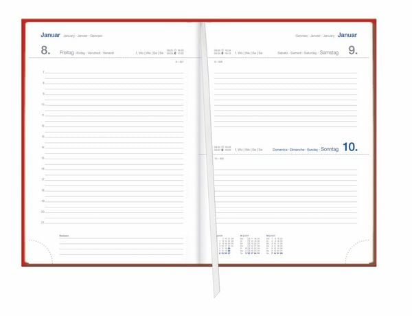 Produktbild: Tages-Cheftimer A5, rot 2027