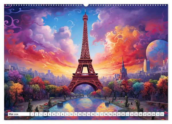 Produktbild: Eiffelturm: Kreativ anders (Wandkalender 2026 DIN A2 quer), CALVENDO Monatskalender