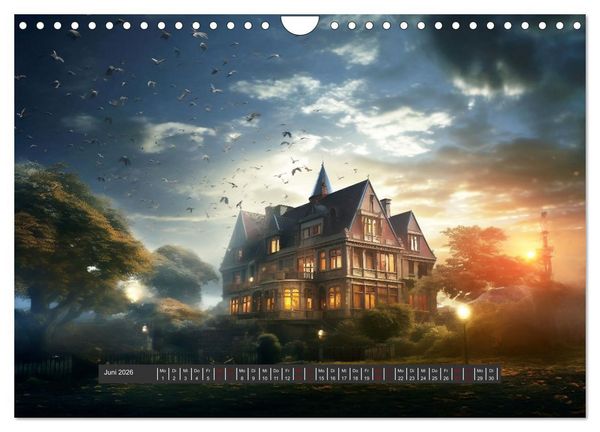 Produktbild: Unheimliche Behausungen (Wandkalender 2026 DIN A4 quer), CALVENDO Monatskalender