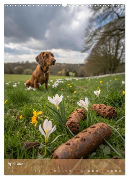 Produktbild: Der Hundehaufenkalender (hochwertiger Premium Wandkalender 2026 DIN A2 hoch), Kunstdruck in Hochglanz
