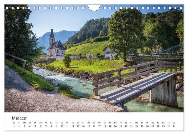 Produktbild: Berchtesgadener Land - Wanderhighlights in Bayern (Wandkalender 2027 DIN A4 quer), CALVENDO Monatskalender