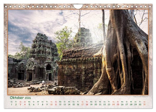 Produktbild: Kambodscha, Angkor Thom, Angkor Wat und Bayon (Wandkalender 2026 DIN A4 quer), CALVENDO Monatskalender