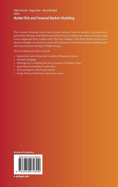 Produktbild: Market Risk and Financial Markets Modeling