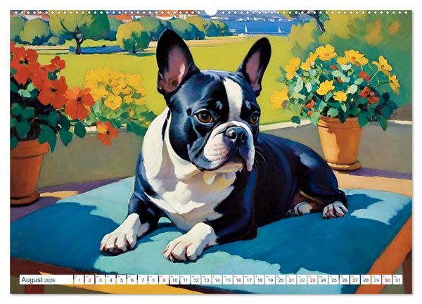 Produktbild: Frenchies (Wandkalender 2026 DIN A2 quer), CALVENDO Monatskalender