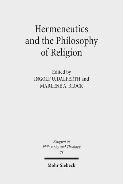 Produktbild: Hermeneutics and the Philosophy of Religion