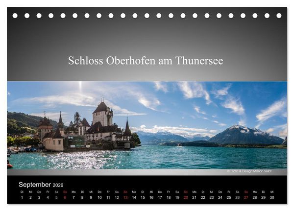 Produktbild: Panorama Schweiz (Tischkalender 2026 DIN A5 quer), CALVENDO Monatskalender