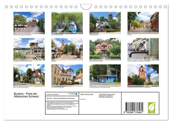 Produktbild: Buckow - Perle der M&auml;rkischen Schweiz (Wandkalender 2027 DIN A4 quer), CALVENDO Monatskalender
