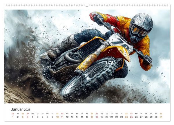 Produktbild: Motocross - Highspeed durch das Jahr (hochwertiger Premium Wandkalender 2026 DIN A2 quer), Kunstdruck in Hochglanz
