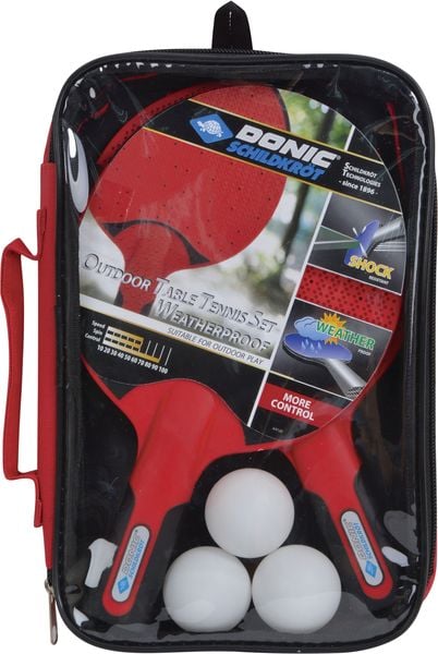 TT-Set OUTDOOR - Weatherproof, 2 Schläger + 3 Bälle