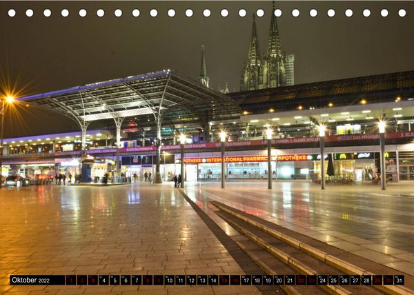 Produktbild: K&ouml;ln - Faszinierende Nachtbilder aus der Domstadt (Tischkalender 2022 DIN A5 quer)